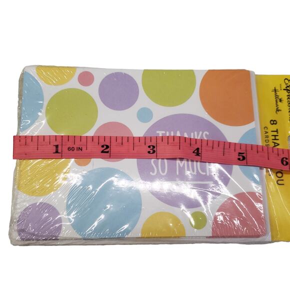 Hallmark Expressions Thank you Cards Colorful 6 Cards & Envelopes Blank LPH1098 - Picture 4 of 6